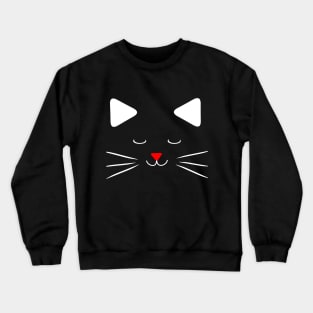 White Cat Cute Design Shirt Pink TShirt Kitty Cat Crewneck Sweatshirt